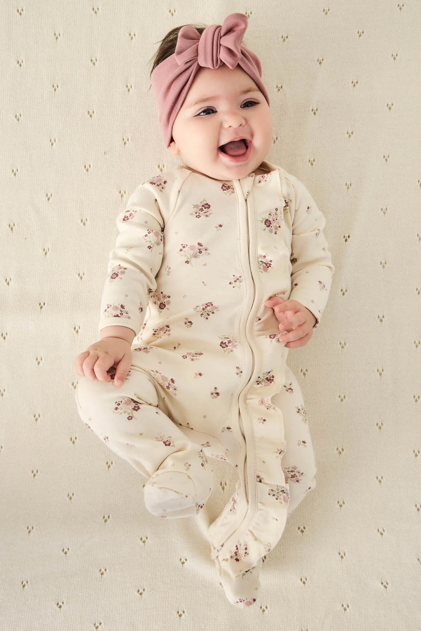 Organic Cotton Melanie Onepiece - Lauren Floral Tofu