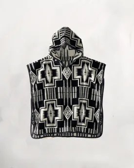 Pendleton Child Jacquard Hooded Towel Harding Black