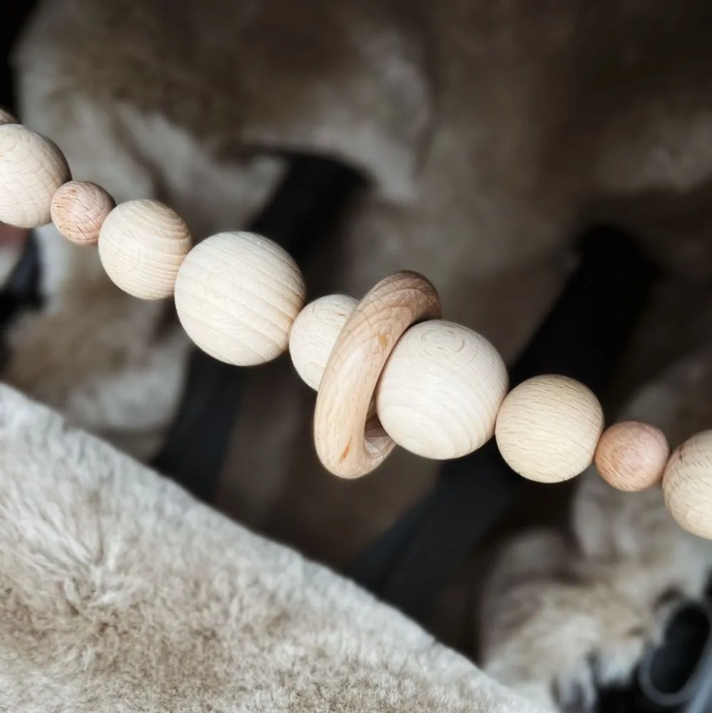 Pram Chain - Handmade - Natural Beech Wood