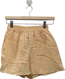 PrettyLittleThing Cream Cheesecloth Flaky Shorts UK 6