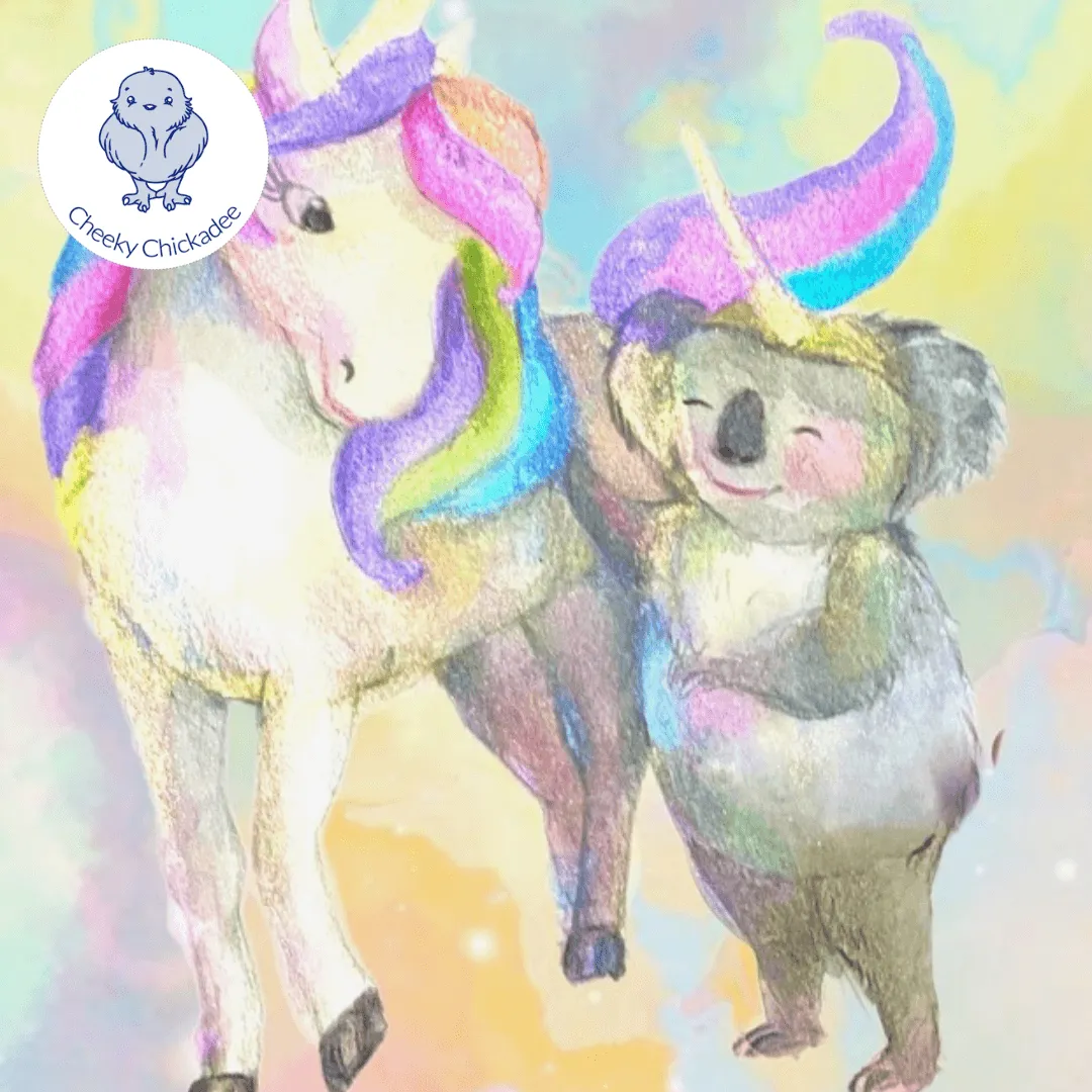 Rainbow Unicorn and Koala Quilt