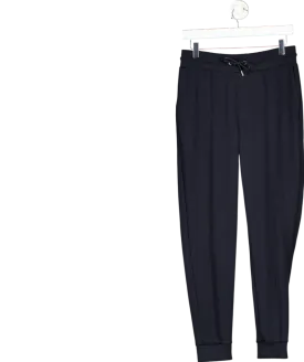 REISS Blue Premier Drawstring Jersey Joggers UK XS