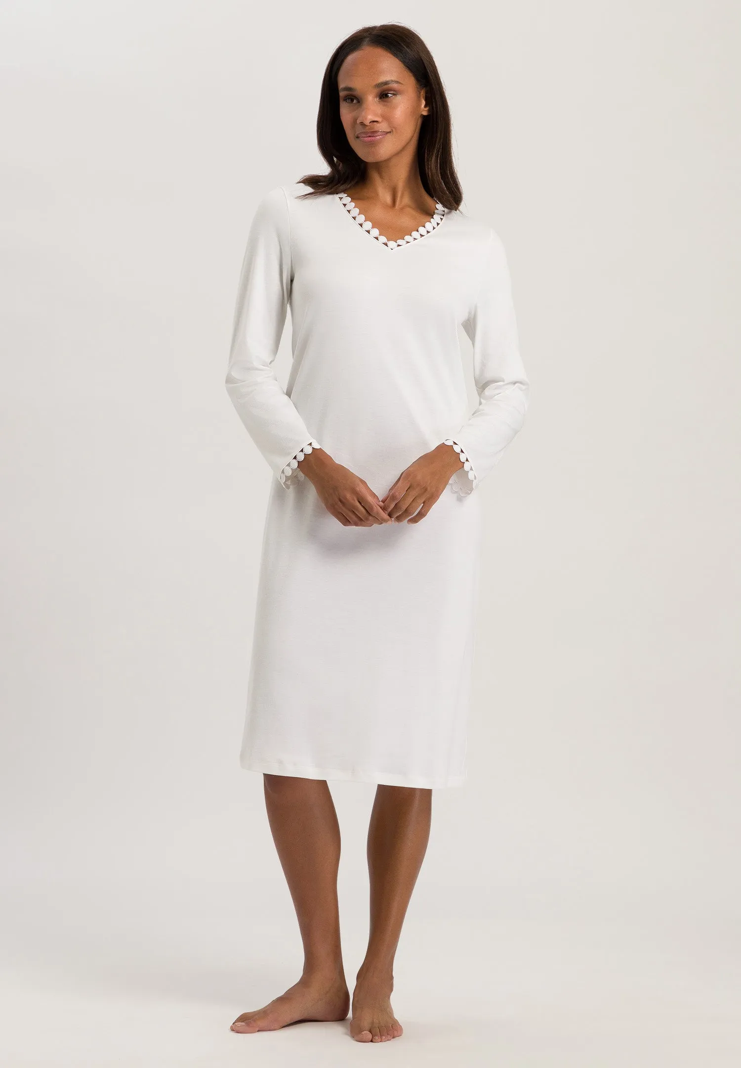 Rosa Embroidered Cotton Nightgown | Off White 74933-102