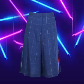 【RUFFLES】Indigo Red-White-Blue Satin Culottes (紅白藍)