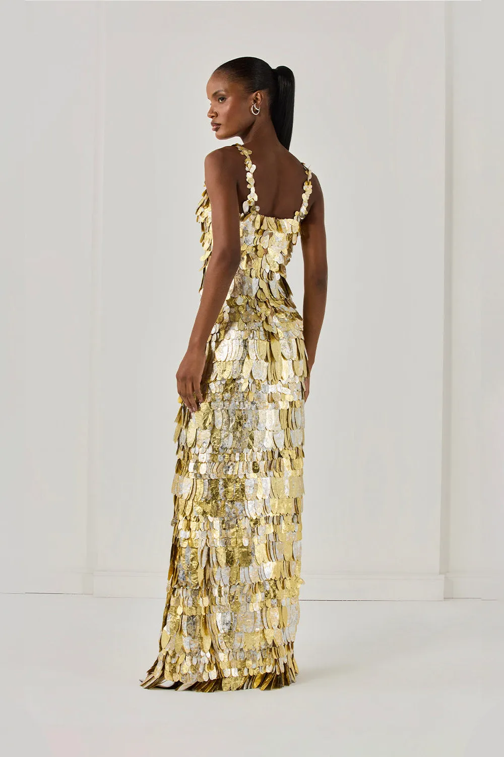 SEQUIN EMBROIDERED GOWN (RUNWAY)
