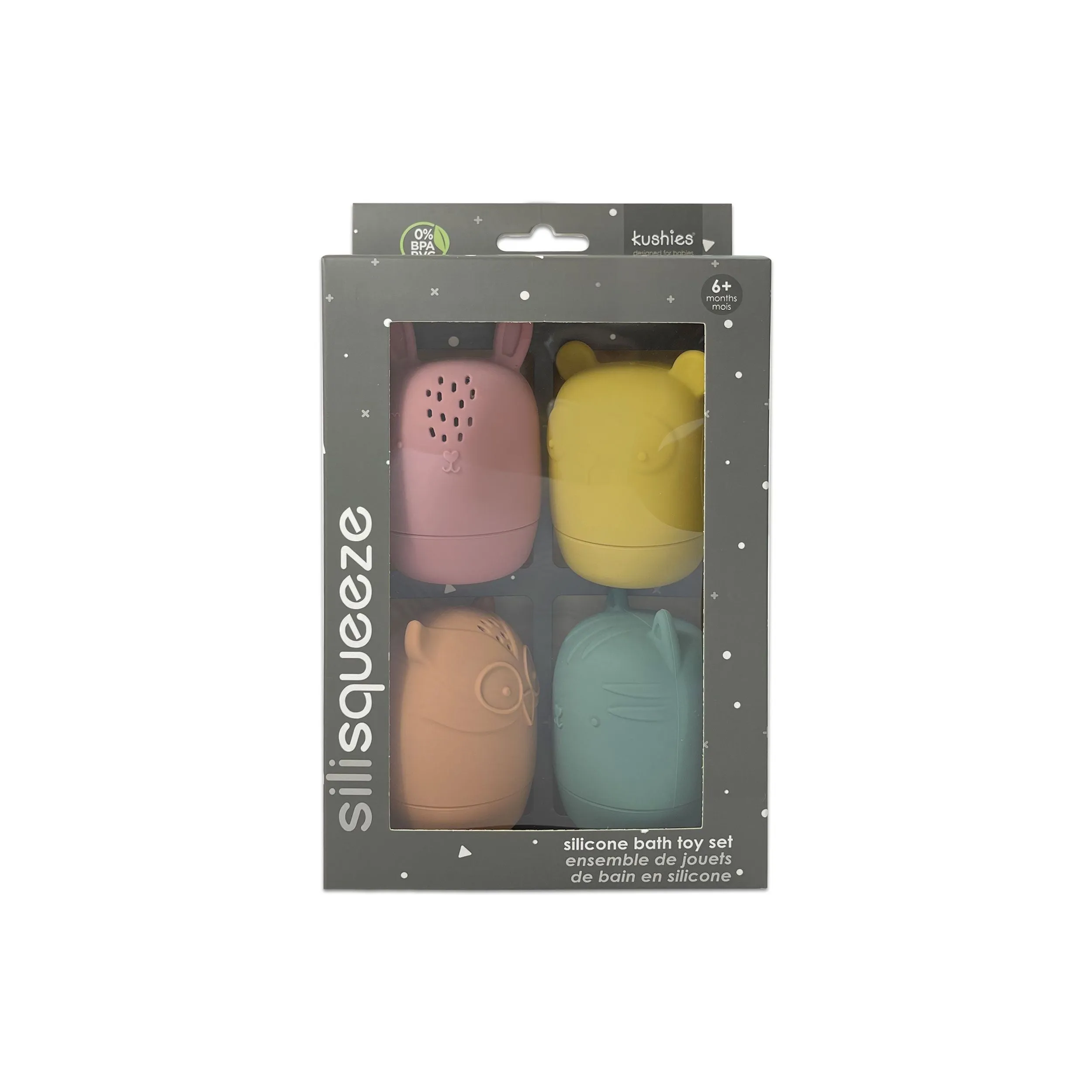 Silisqueeze | Silicone Bath Toy Set | 4pc