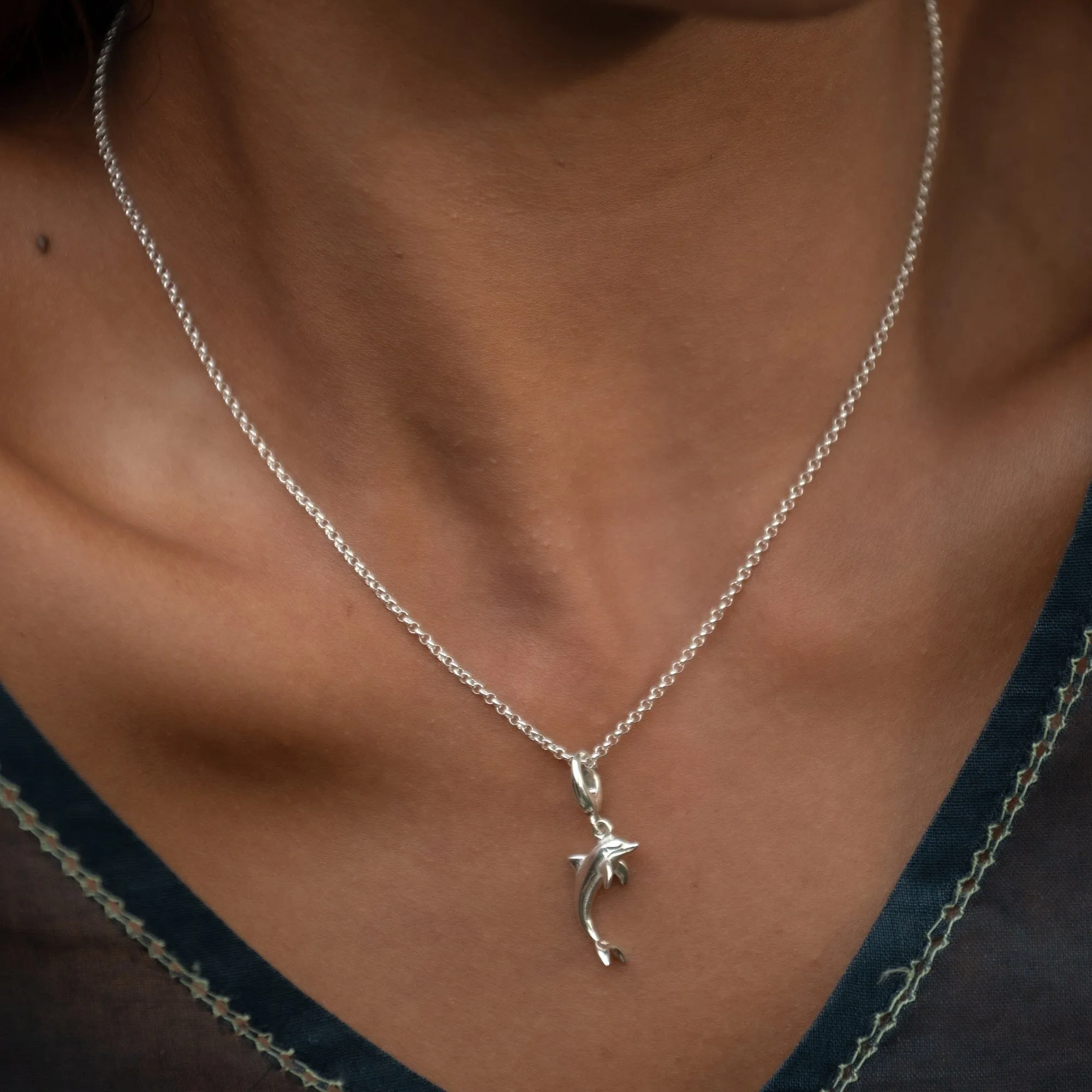 Silver Dolphin Necklace