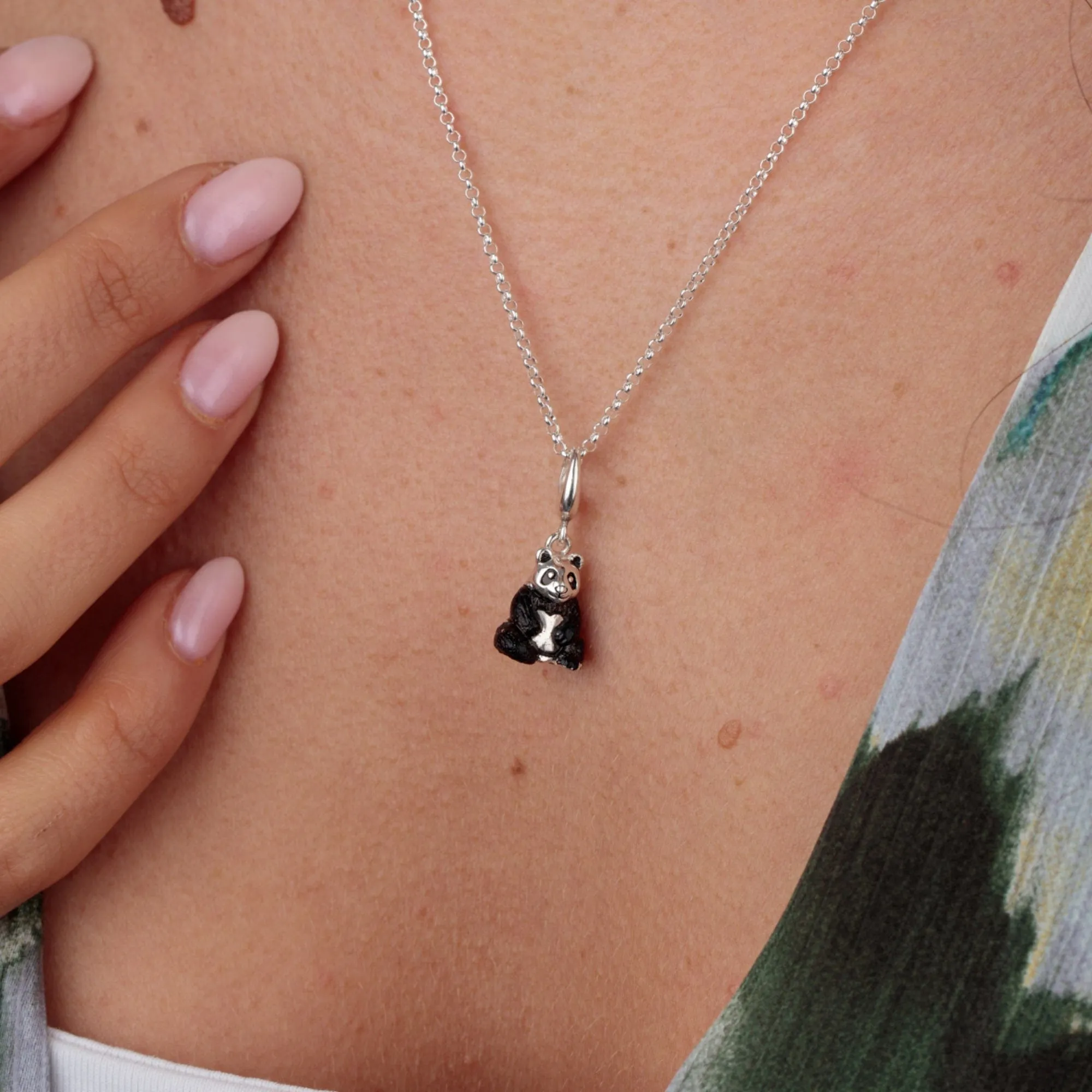 Silver Panda Necklace