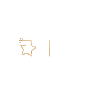 Single Tangled Star Stud Earring 14K