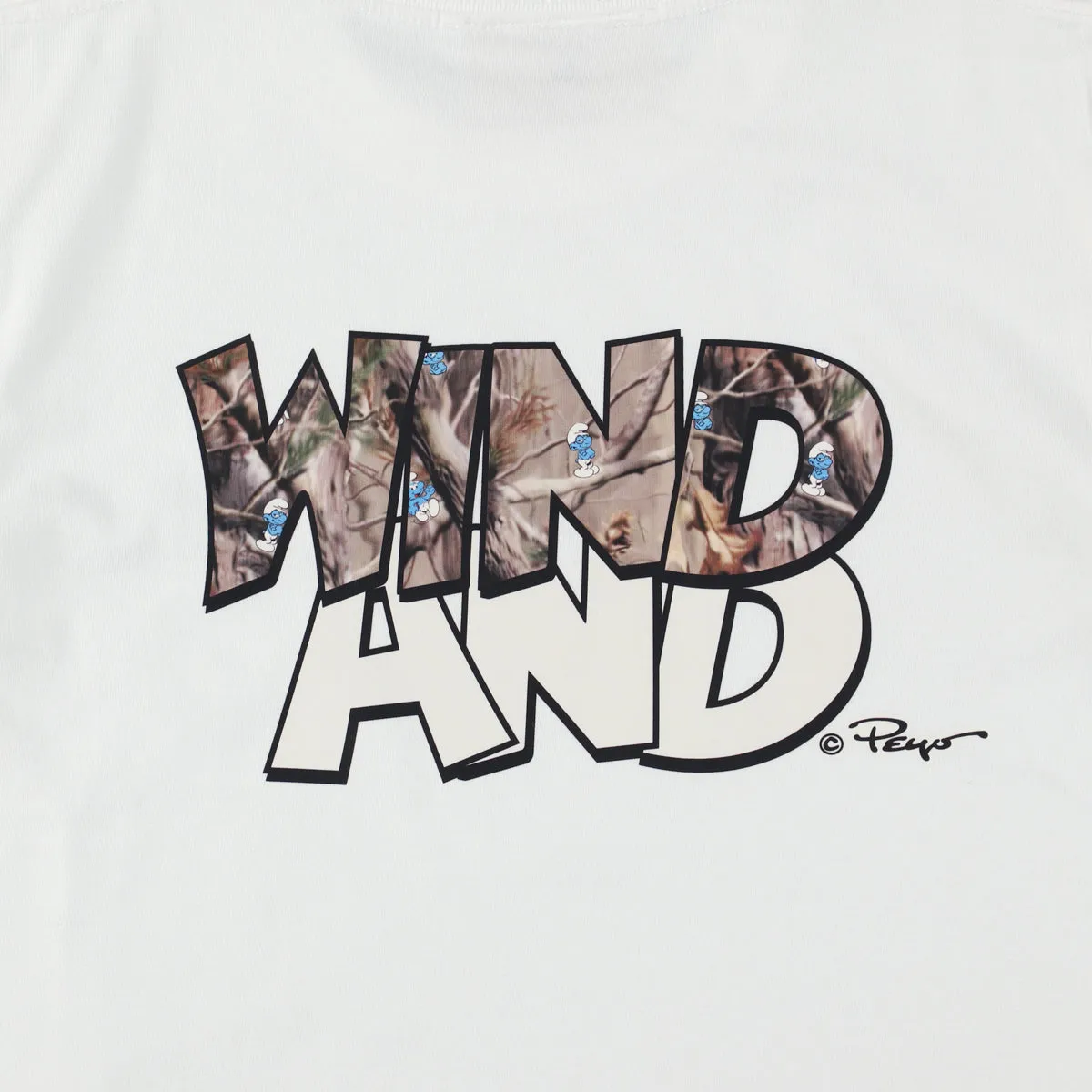 Smurf x WDS  S/S Tee (wind and smurf) Child / WHITE