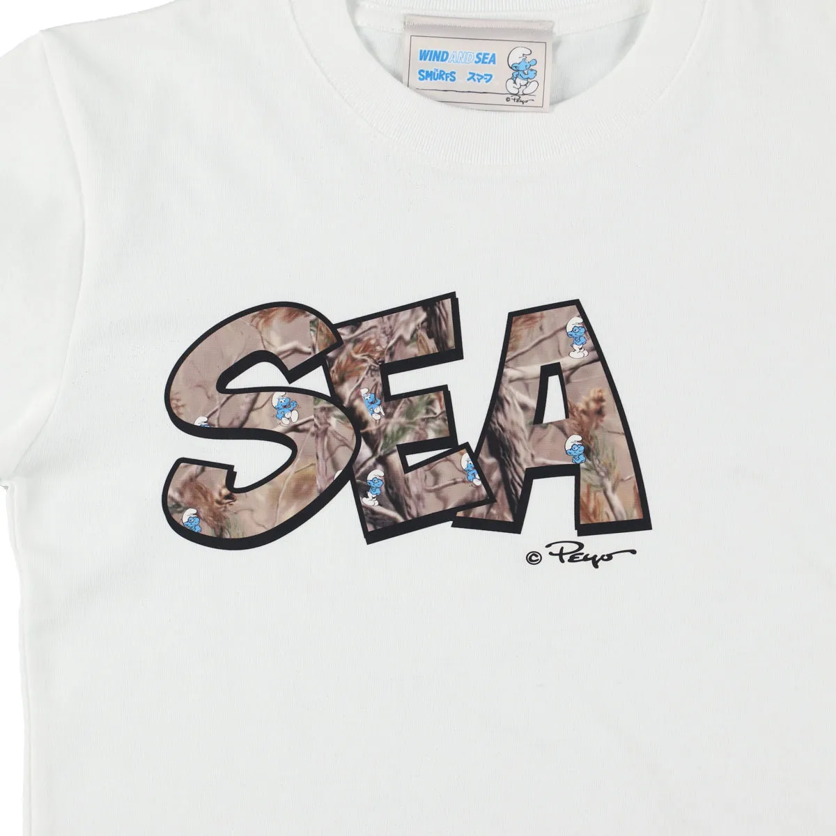Smurf x WDS  S/S Tee (wind and smurf) Child / WHITE