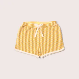 Soft Gold Striped Run Around Shorts