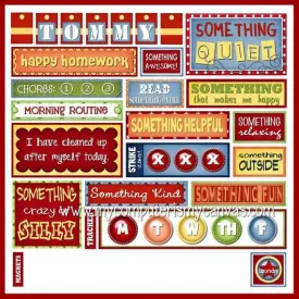 Subway Art Chore Chart {Responsibility   Weekly Planner} PRINTABLE