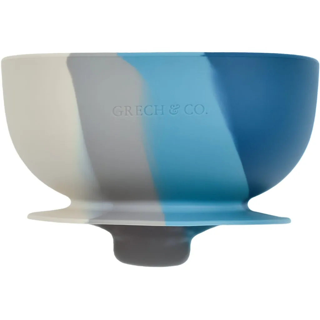 Suction Silicone Bowl | Color Splash Collection - Desert Teal Ombre