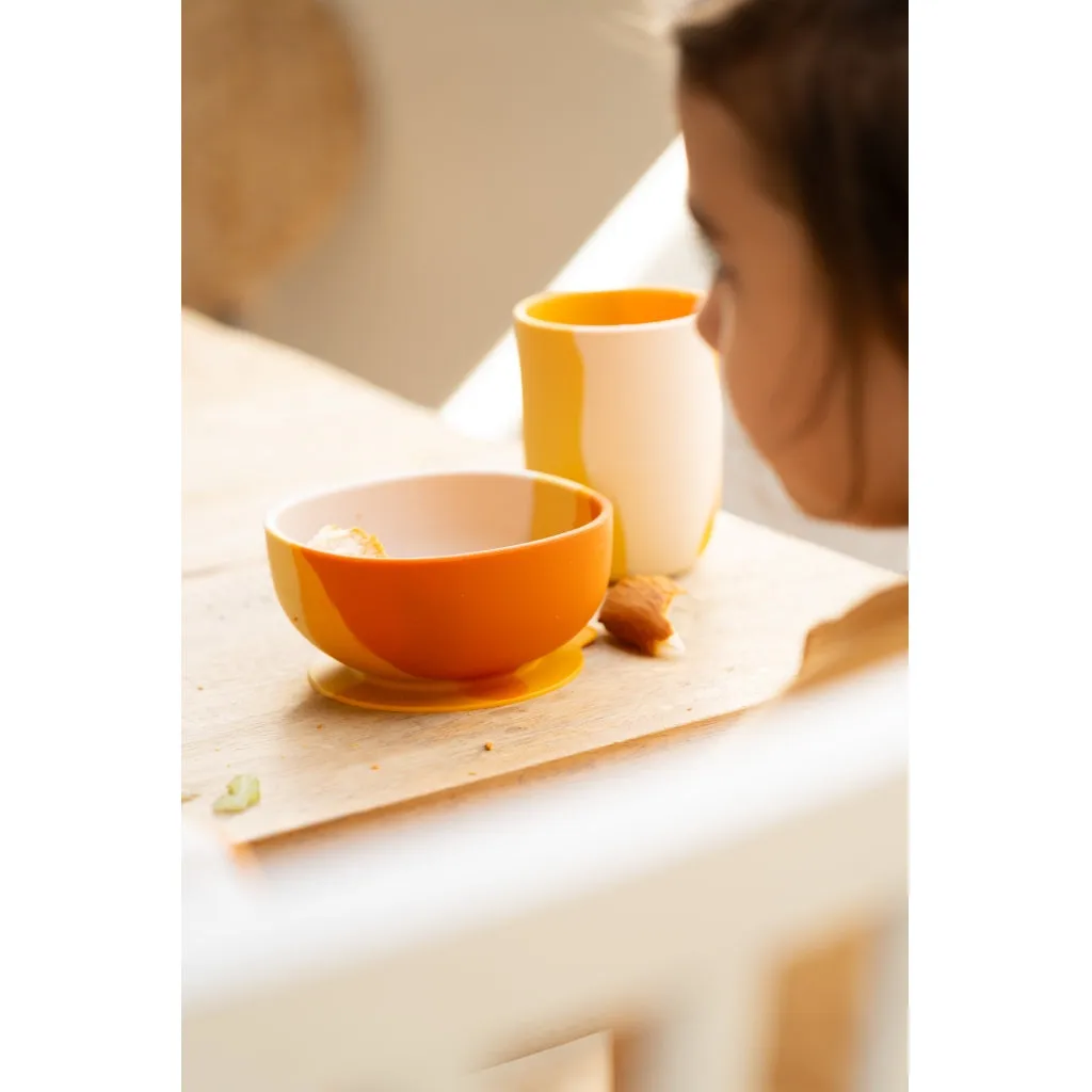 Suction Silicone Bowl | Color Splash Collection - Sienna Ombre