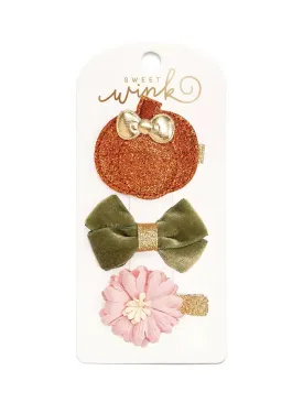 Sweet Wink Pumpkin Clip Set