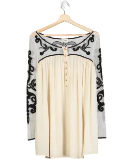 Temperley London Cream Silk And Lace Dress UK 10