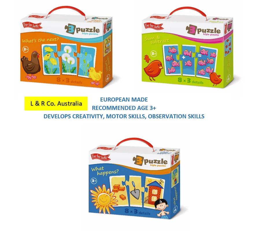 What Happens? 24pcs Jigsaw Puzzles - Educational for 3 