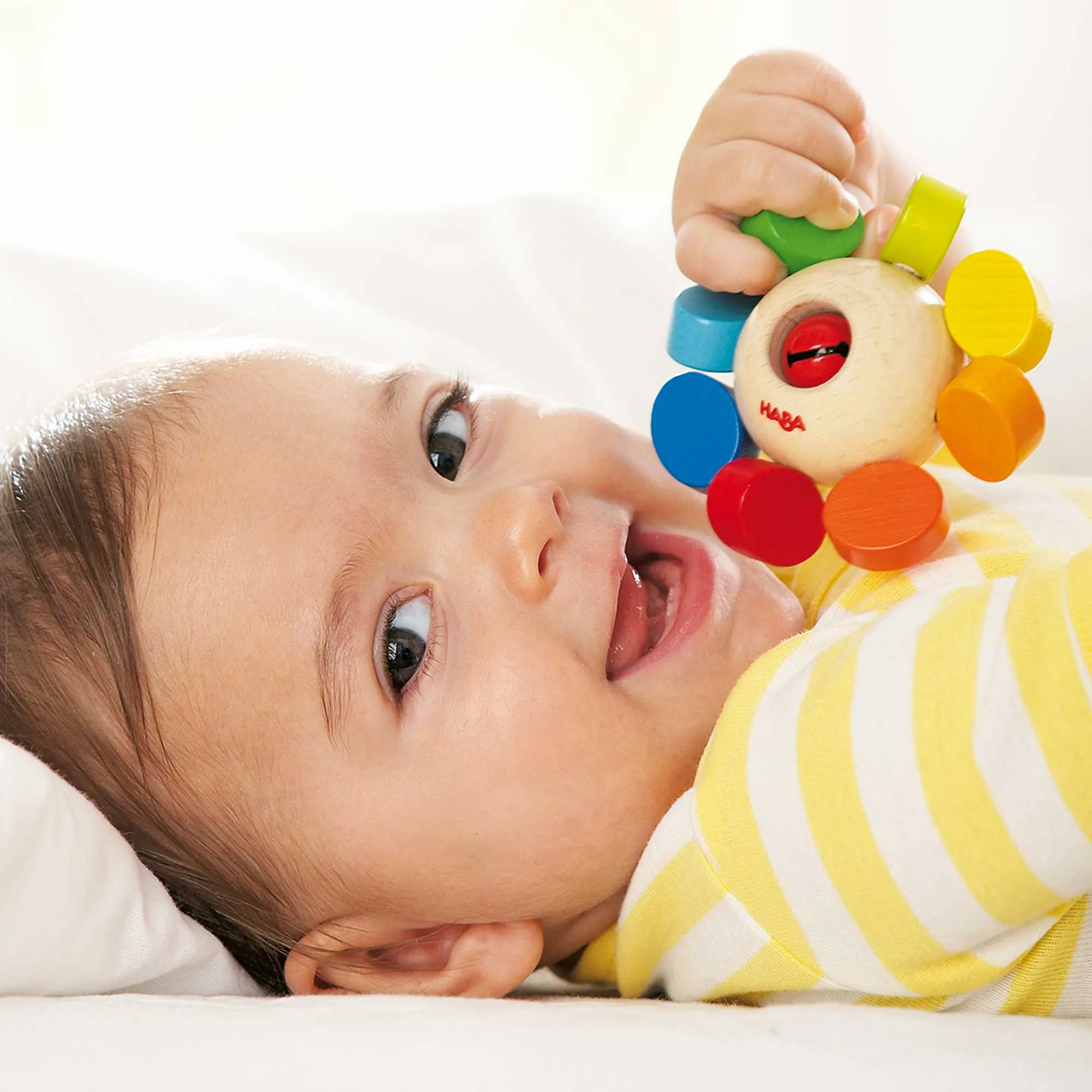 Whirlygig Wooden Rattle & Clutching Toy
