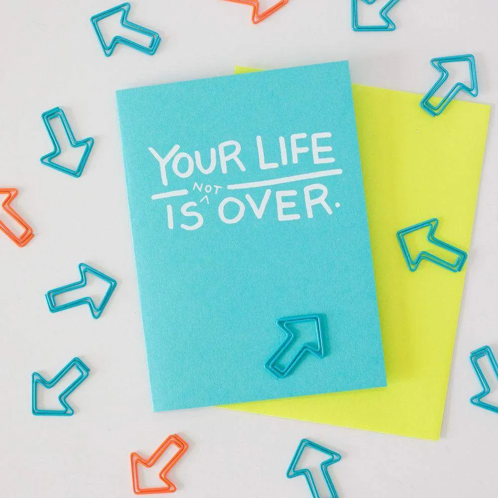 your life is (not) over card for new baby