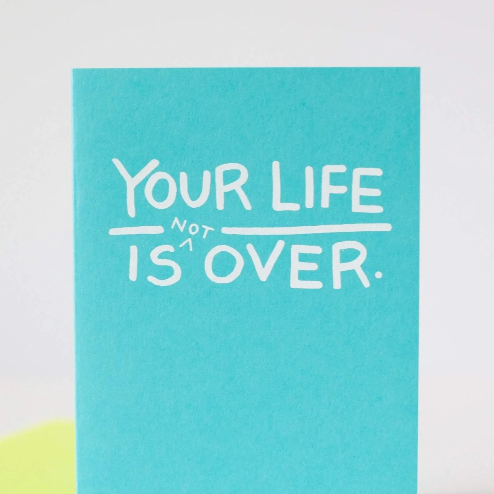 your life is (not) over card for new baby